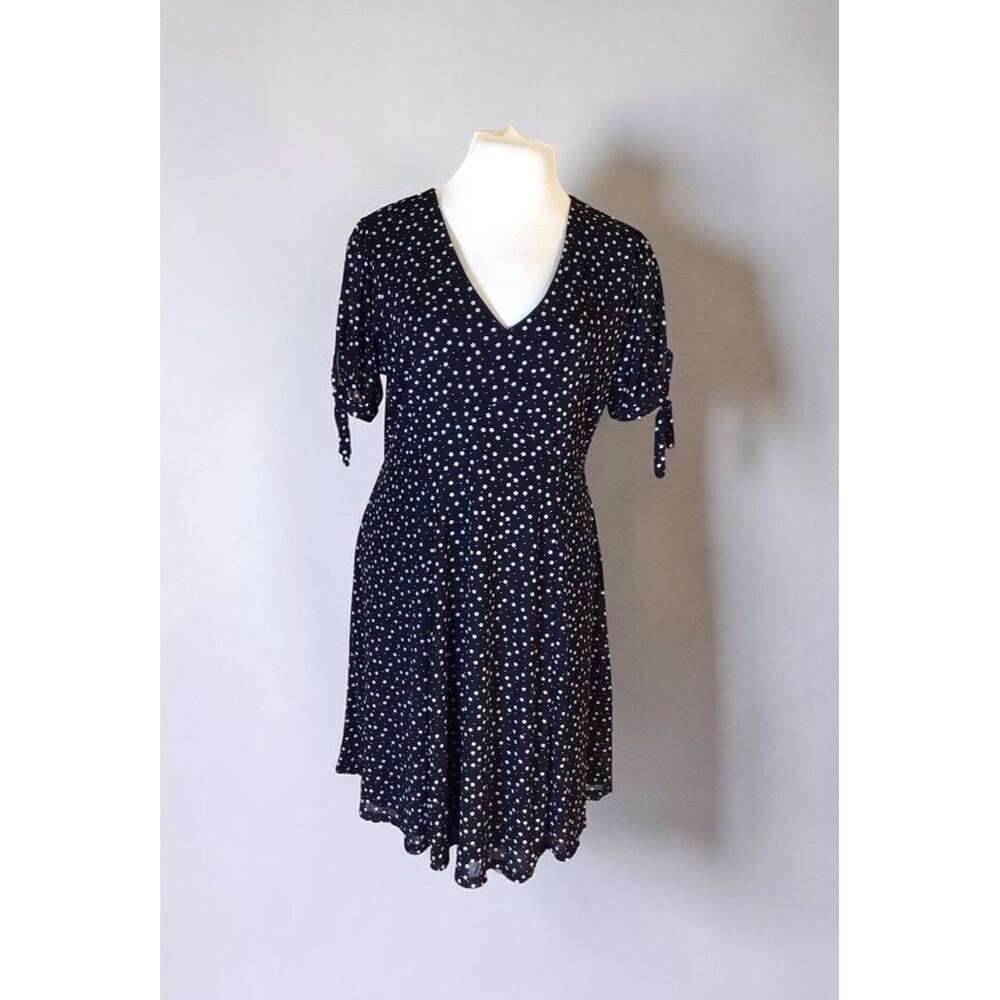 Ember Floral Midi, A-Line Skirt,XL,NWT,Lined,Navy W/ White Flowers